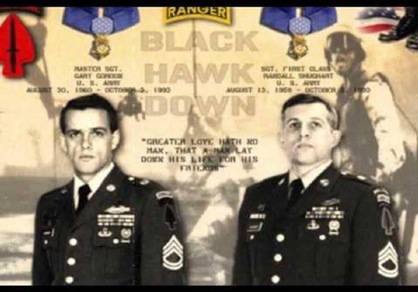 Gary Gordon and Randy Shughart, two Delta Force snipers who have been awarded Medal of Honor for his actions during the 1st Battle of Mogadishu in Somalia on October 3, 1993