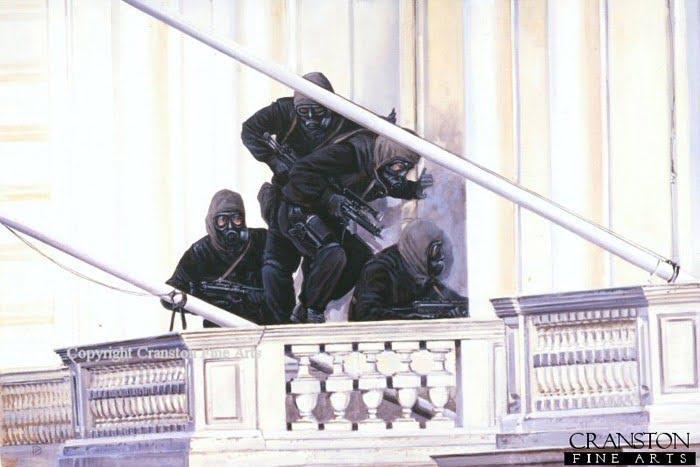 Operation NIMROD: Siege of Iranian embassy in London, 1980 John McAleese and his team on the balcony