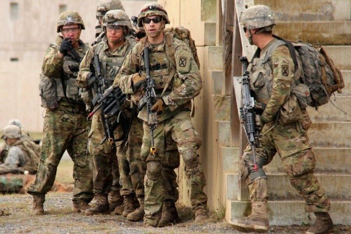 Soldiers from the 10th Mountain Division (Light Infantry) during their training