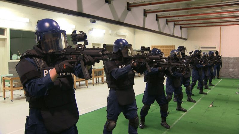 Japanese SAT operators firearms training