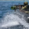 Turkish Marines armed with FN Minimi