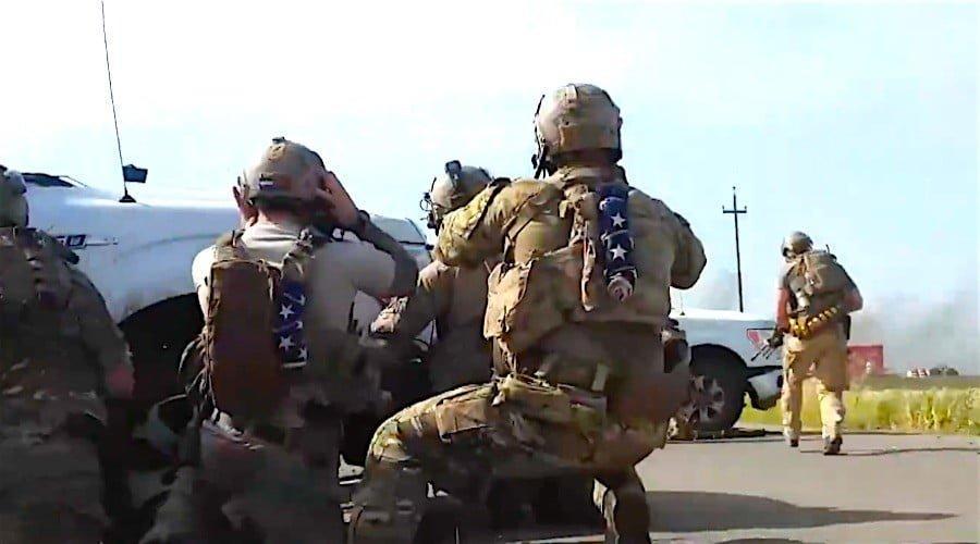 US Navy SEALs in hard firefight with ISIS militants. Regular SEAL Teams are considered as Tier 2 units