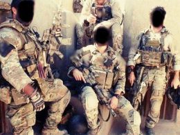 Special Air Service - SAS operators are posing with their weaponry