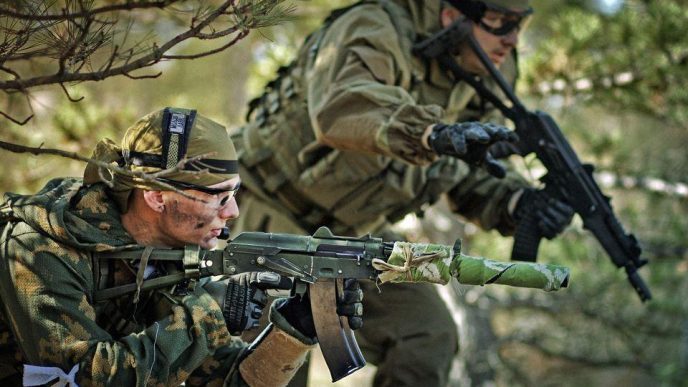 Spetsnaz operators with AK-74U assault rifles
