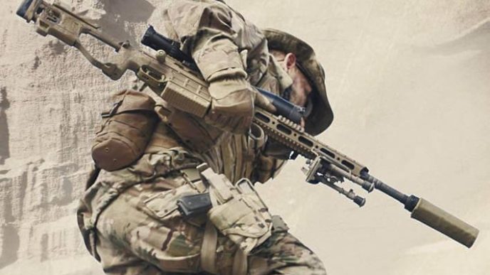 special forces operator armed with Sako TRG M10 Sniper Weapon System
