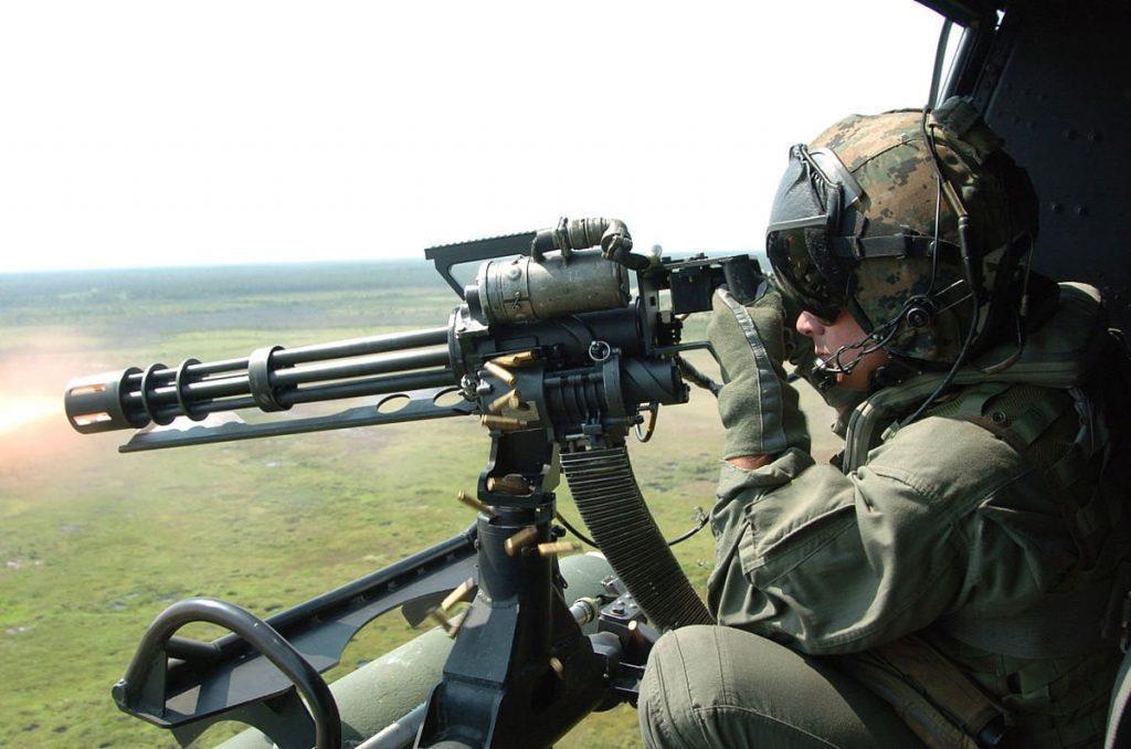 GAU 17 variant of the M134 being fired from UH 1N Huey lance cpl. Randall A. Clinton