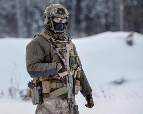 Russian SOF Operator brandishing his AK-style rifle