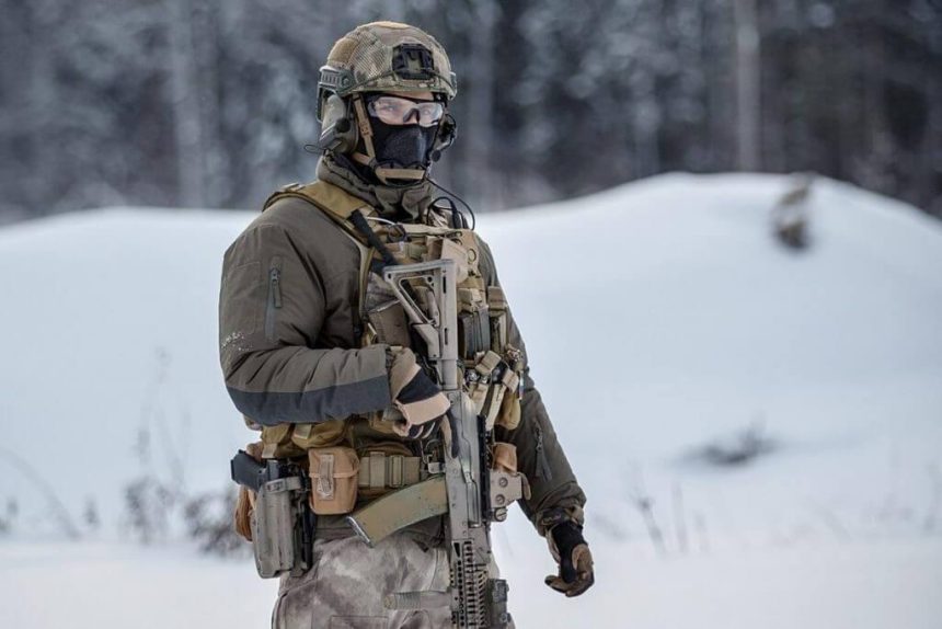 Russian SOF Operator brandishing his AK-style rifle