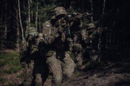 Polish Armed Forces armed with Grot C16 assault rifle