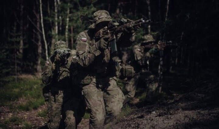 Polish Armed Forces armed with Grot C16 assault rifle