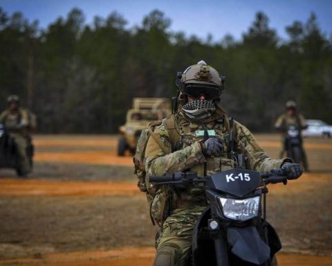 Delta Force / CAG operator on its motorbike