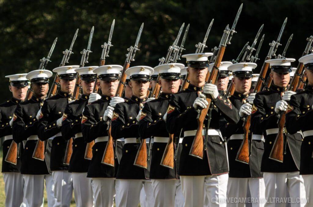 Marine Corps Sunset Parade at the Iwo Jima Memorial 2019