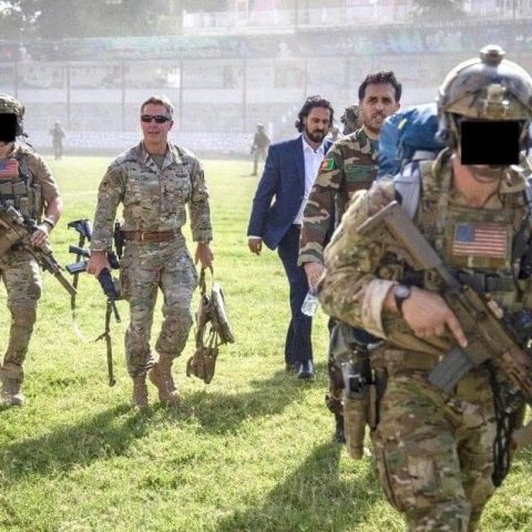 Delta Force operators provide personal security for General Austin Miller; During his arrival to Kunduz Province, Afghanistan, 2019