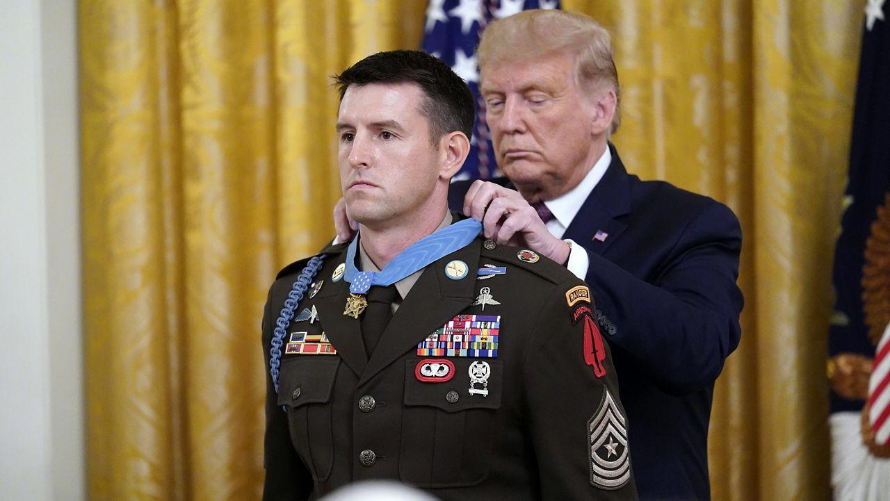Trump Presents Medal of Honor to Sgt. Major Thomas Payne 