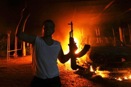 US compound in Benghazi set on fire on September 11, 2012