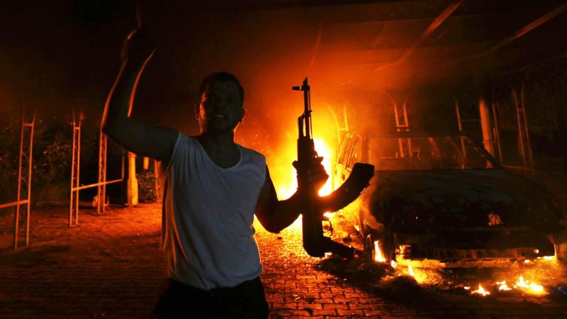 US compound in Benghazi set on fire on September 11, 2012