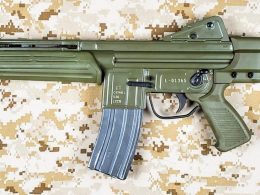 CETME Model L was Spanish assault rifle chambered in 5.56 mm caliber