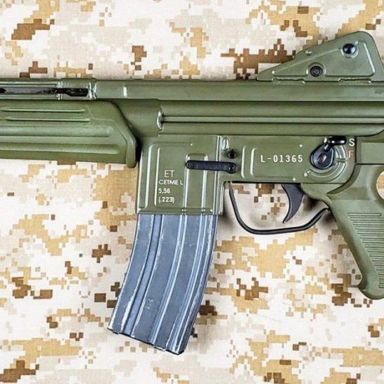 CETME Model L was Spanish assault rifle chambered in 5.56 mm caliber