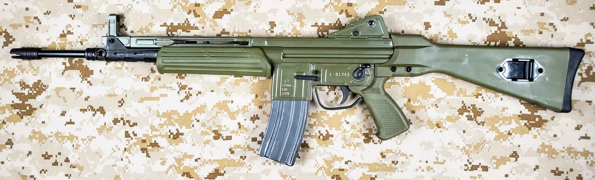CETME Model L was Spanish assault rifle chambered in 5.56 mm caliber