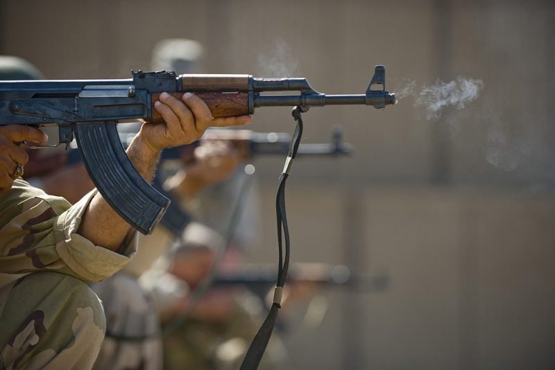 AK-47 barrel and its distinctive gas block