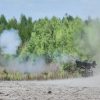 ATGM Stugna-P fires a missile