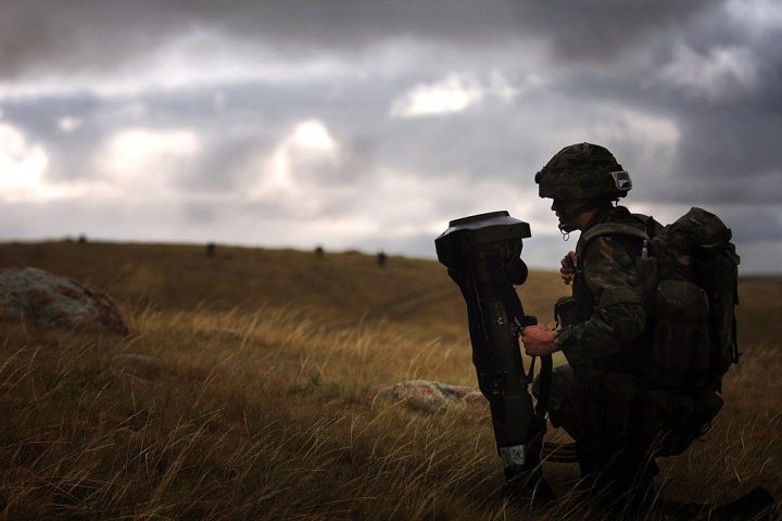 British soldier armed with NLAW