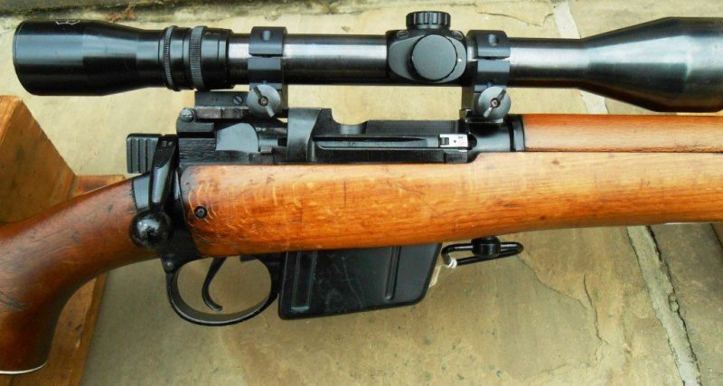 Enfield Enforcer rifle with scope mounted