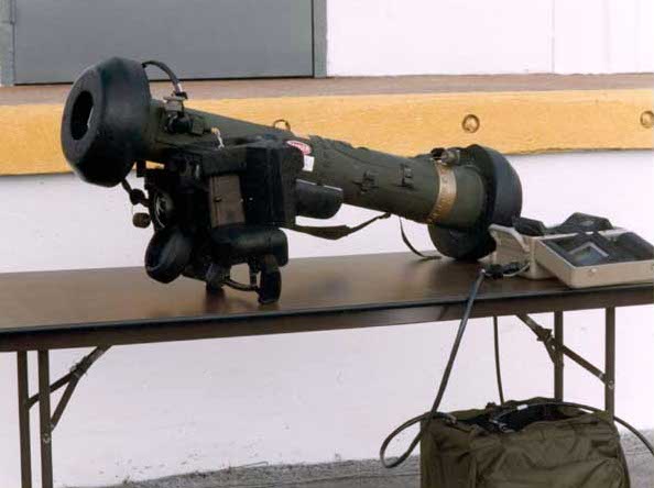 FGM-148 Javelin with check equipment connected