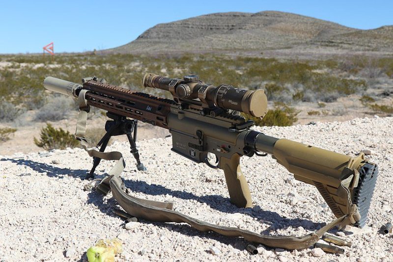 HK-417A2 on the shooting range