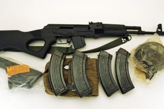 Bulgarian SLR-95 rifle chambered in 7.62x39mm