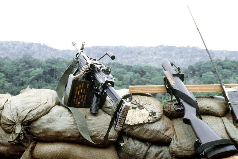 FN Minimi with M79 in Panama in January, 1989