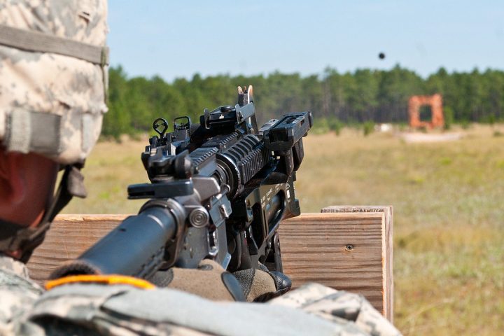 M320 GLM mounted on M4 carbine