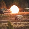 Swedish Leopard 2 firing