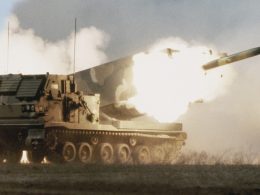 M270 MLRS firing rockets