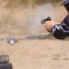 Steyr M pistol at the shooting range