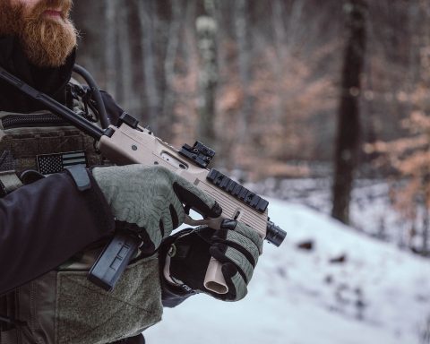 B&T MP9 alongside the American patch