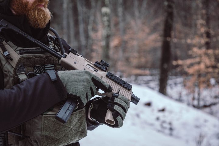 B&T MP9 alongside the American patch