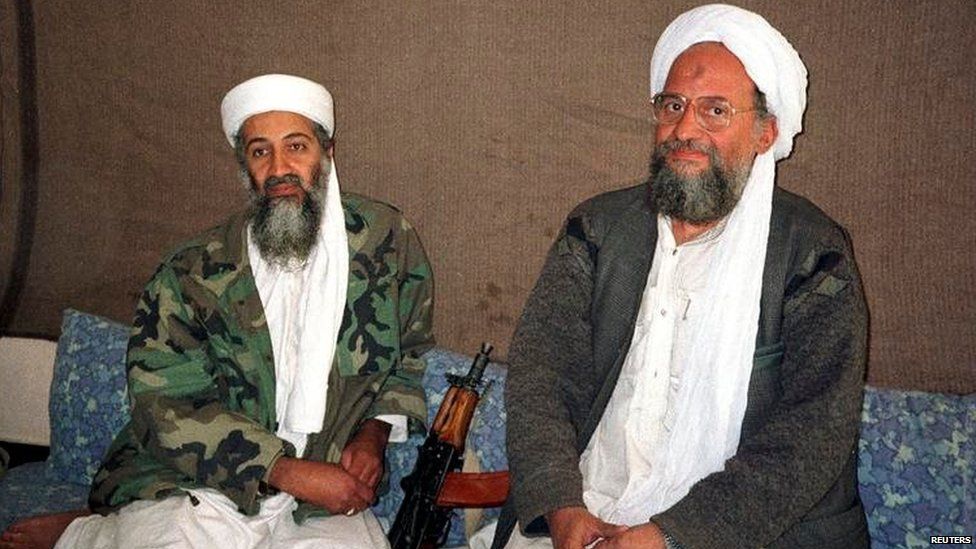 Osama Bin Laden and Ayman al-Zawahiri together declared war on the US and organized the 9/11 attacks