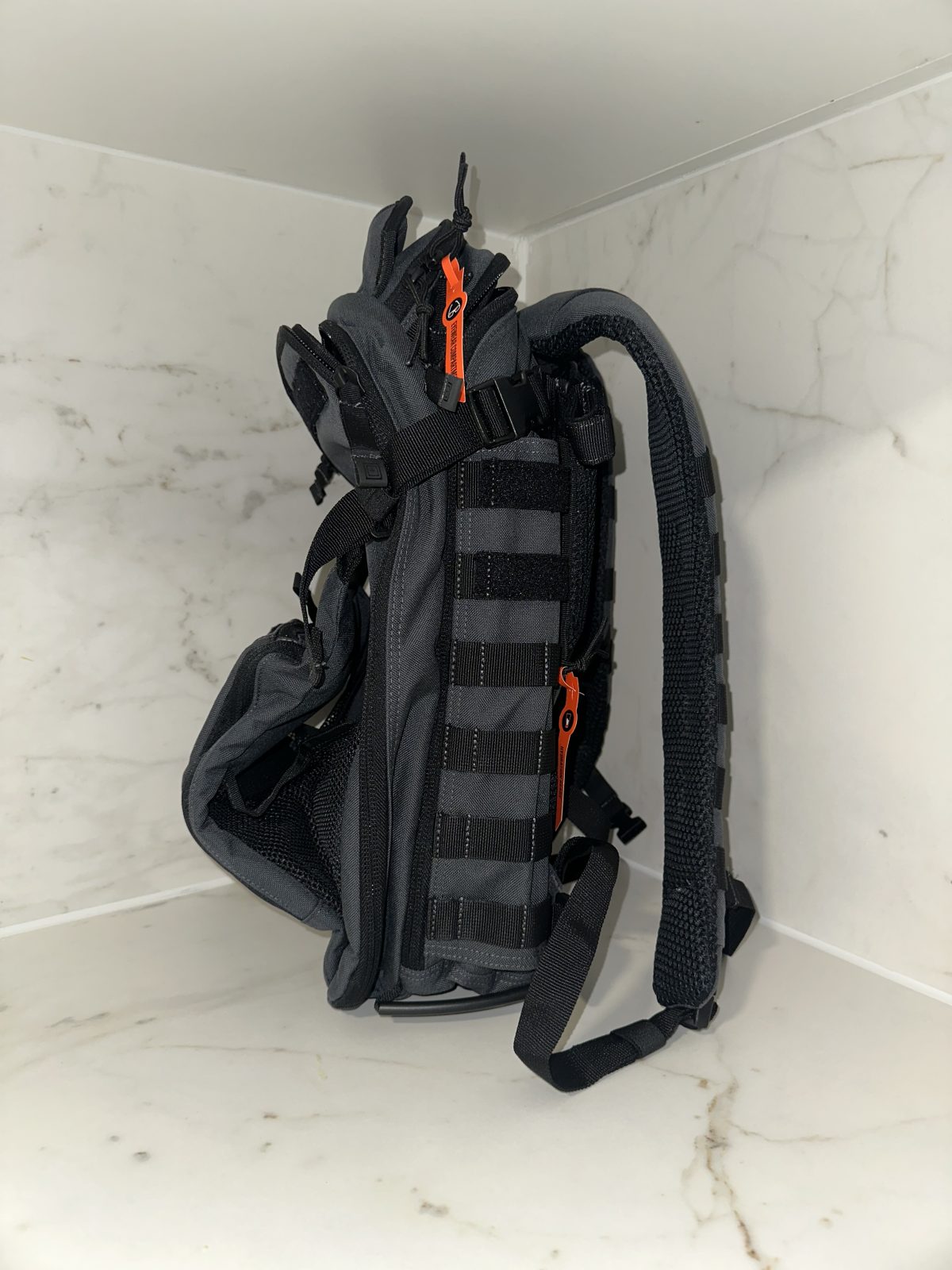 5.11 All Hazards Nitro backpack has MOLLE and SlickStick web platform