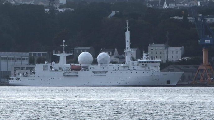 French Navy Dupuy de Lome intelligence ship