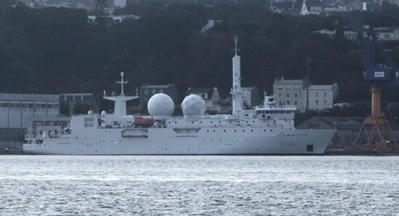 French Navy Dupuy de Lome intelligence ship