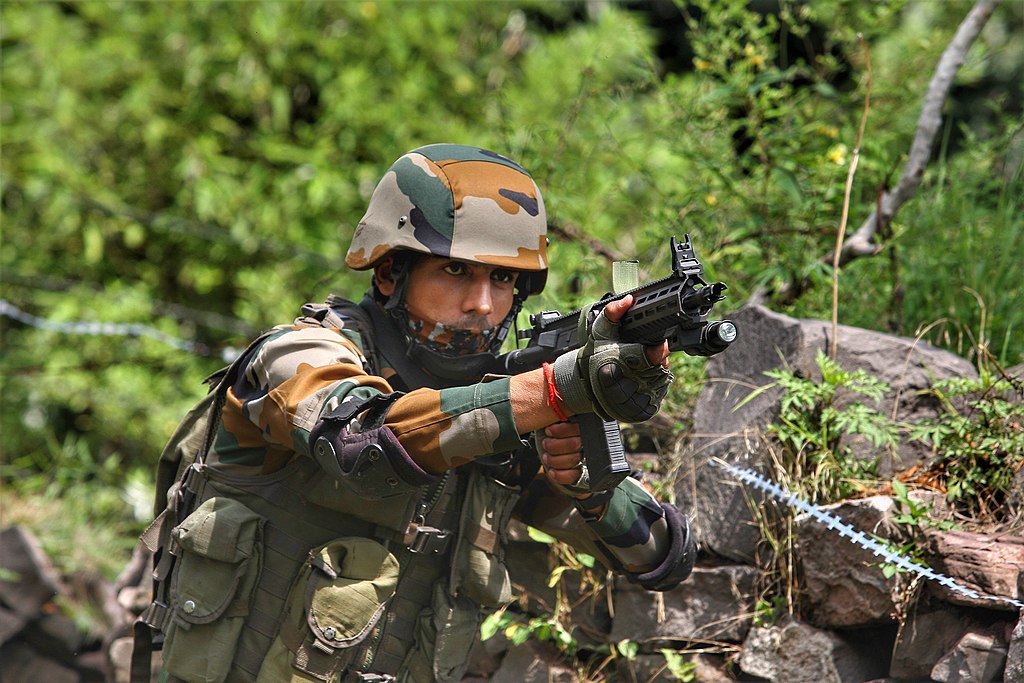 Indian army soldier from White Knight Corps armed with a Sig 716i