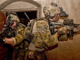 Operators with an M4A1 SOPMOD Block II in Afghanistan in 2012