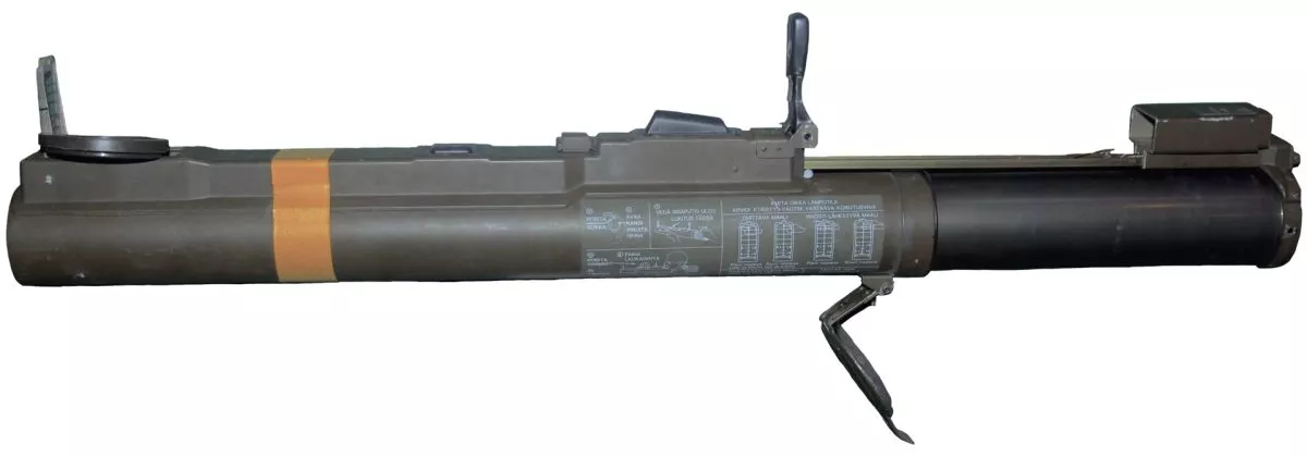 An M72 LAW in extended position - Finnish variant