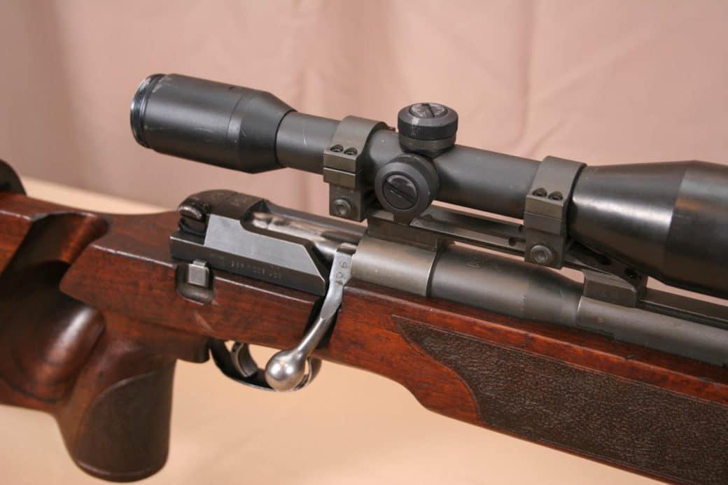 Mauser SP66 sniper rifle with scope mounted