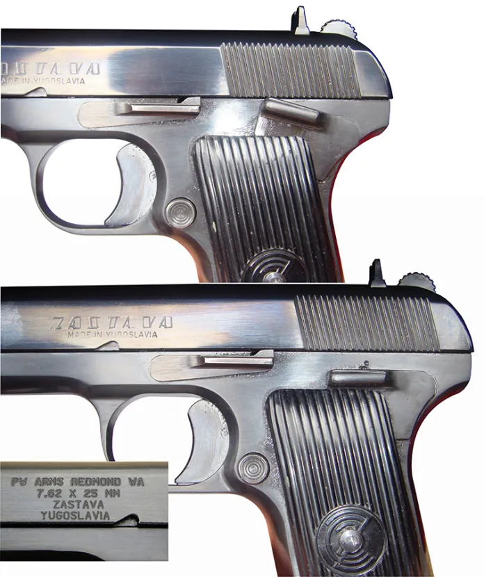 The standard series of P.W. Arms-Zastava pistols for the American market was created by adapting the civilian M-57 pistols
