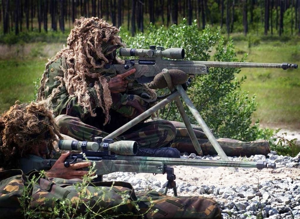 Royal Marines with L115A1 rifles