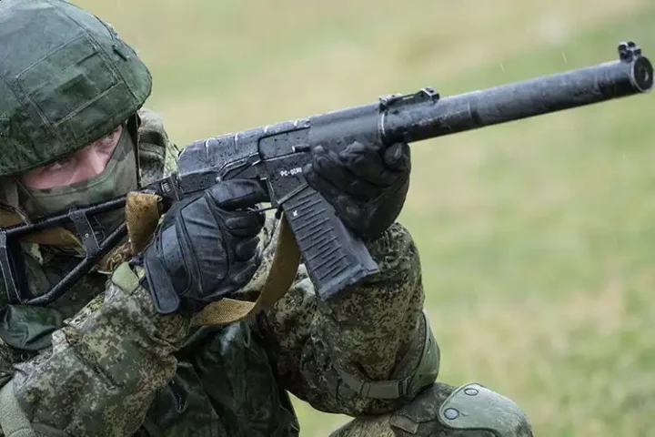 Russian soldier with AS VAL