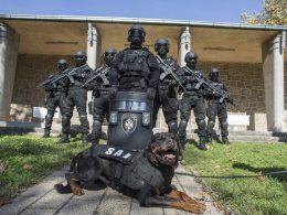 SAJ Operators with K9 Rottweiler Dog