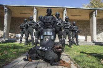 SAJ Operators with K9 Rottweiler Dog